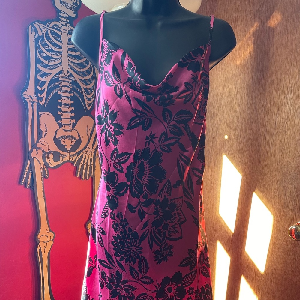 Her Destiny Tropical Hot Pink Slip Dress